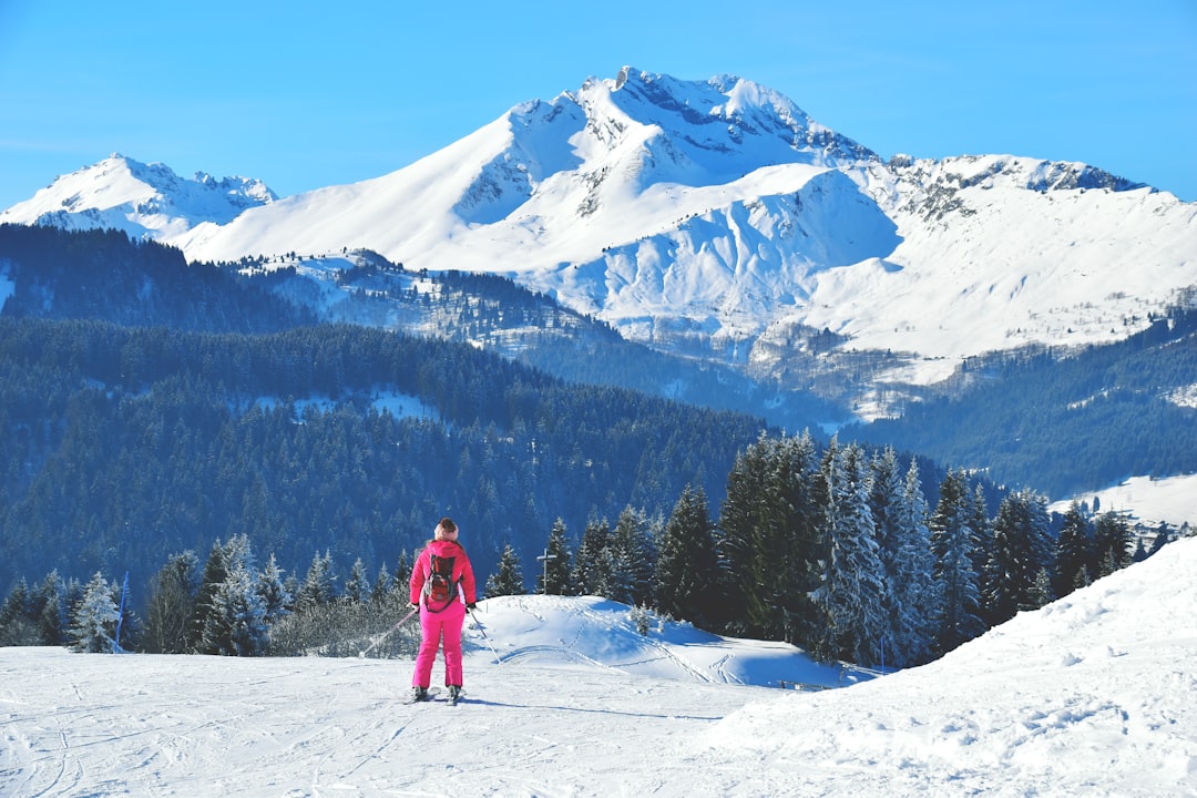 Station de ski dans les Alpes françaises en hiver